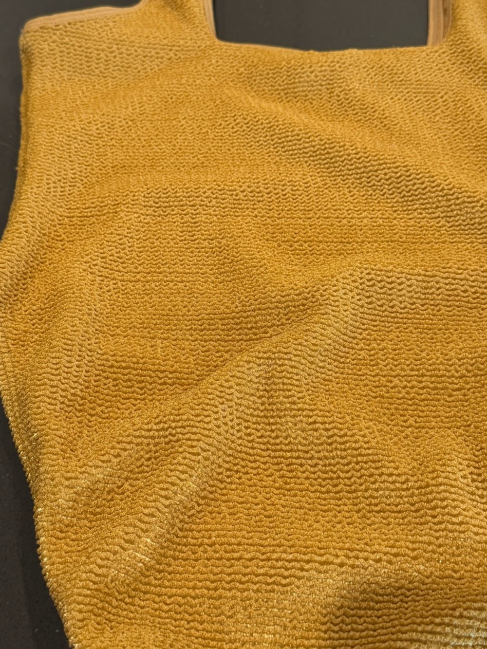 Montce Allie One Piece Swimsuit in a Yellow Gold Sz Small EUC Quiet Luxury Beach - Picture 10 of 14